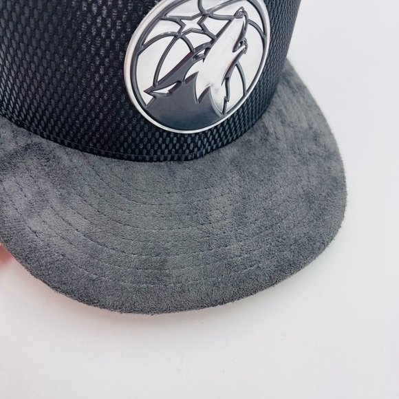 New Era 59 Fifty Custom NBA Minnesota Timberwolves Grey Felt Suede Hat 7 1/4 - Picture 6 of 8